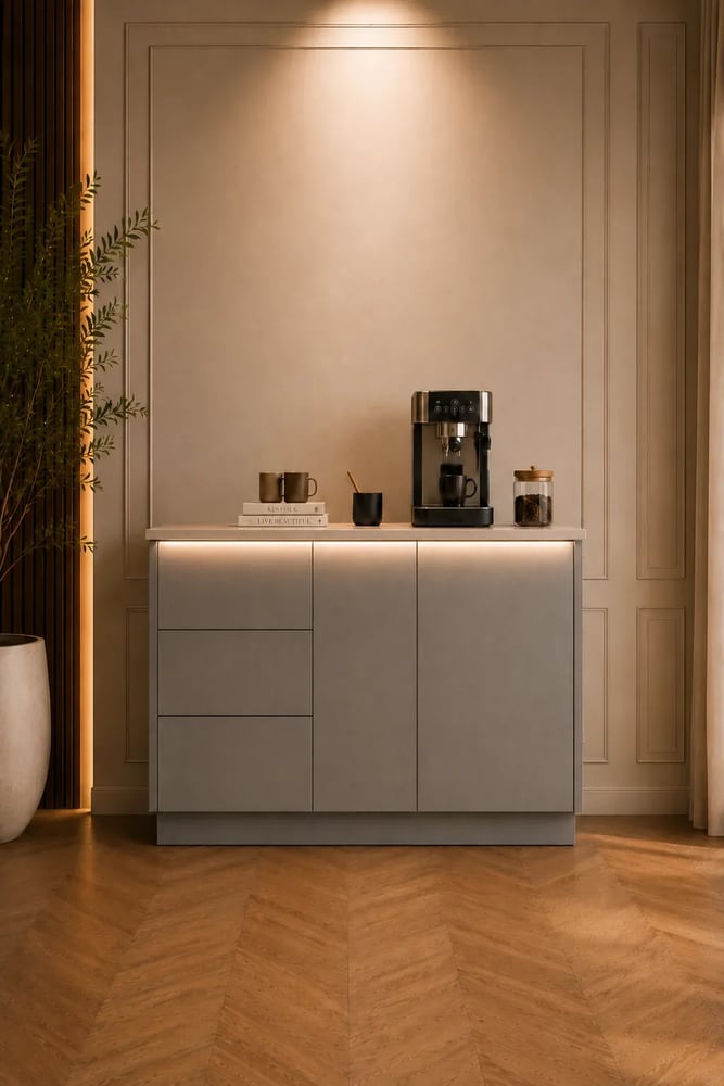 ركن قهوة جاهزة للشحن لمساحات الصغيرة