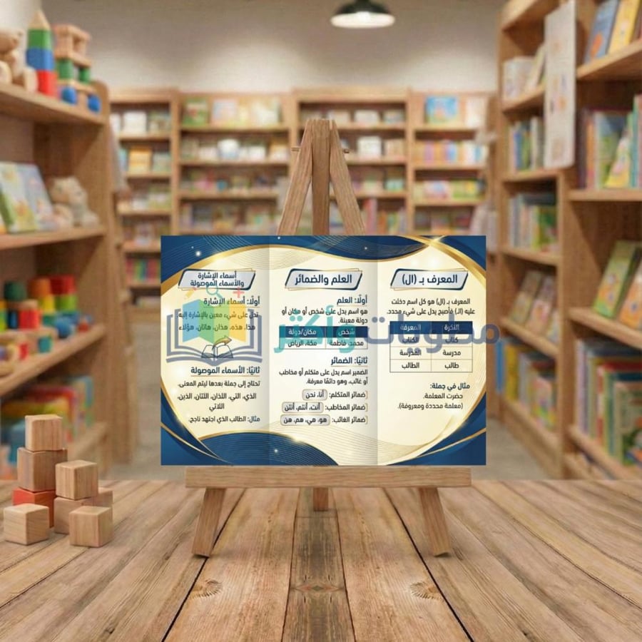مطوية لغتي صف رابع أنواع المعارف الفصل الدراسي الثاني