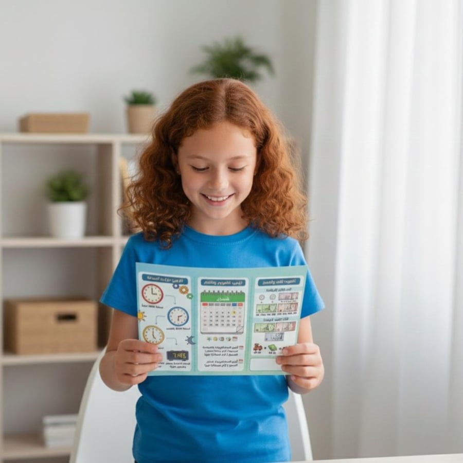 Mathematics booklet of money and time for second grade