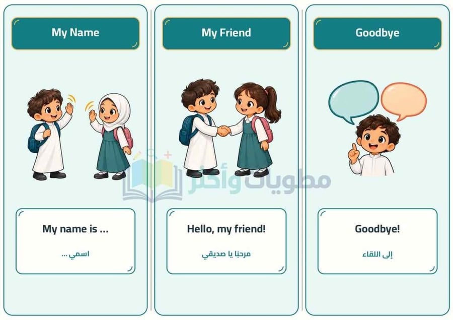 مطوية My Friends أصدقائي إنجليزي أول ابتدائي PDF