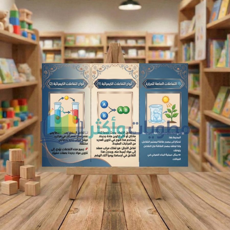 مطوية علوم صف سادس التغيرات الكيميائية جاهزة للطباعة