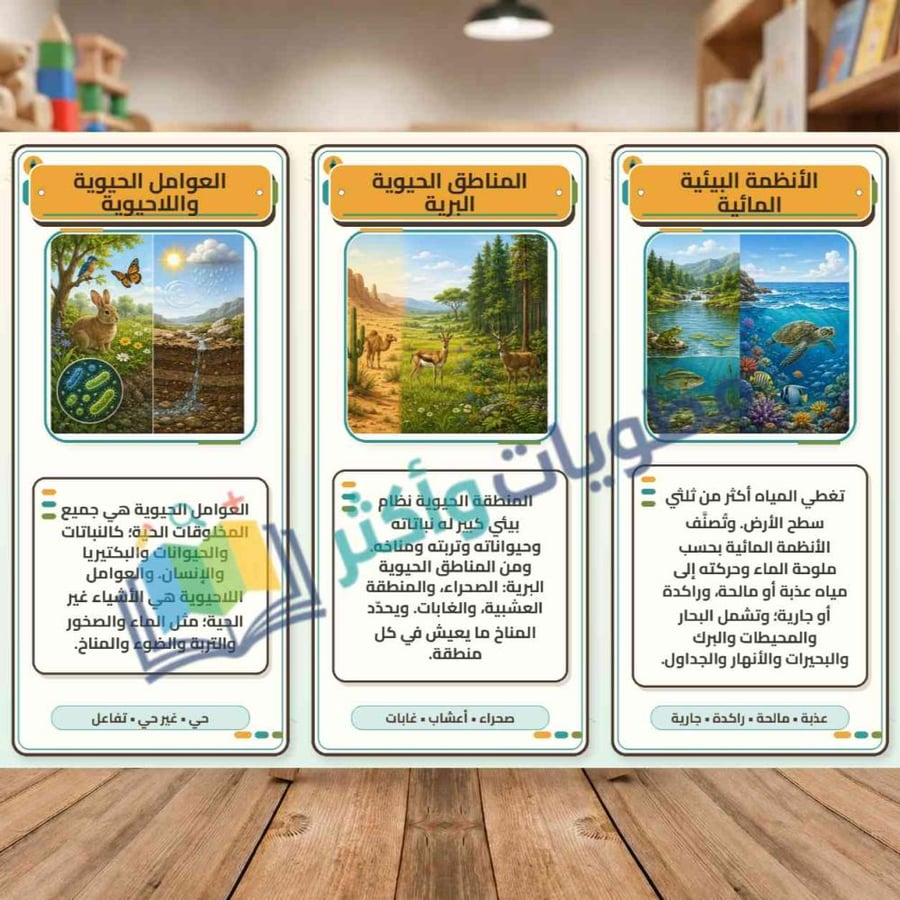 مطوية مقدمة في الأنظمة البيئية علوم رابع ابتدائي الفصل الأول PDF جاهزة للطباعة