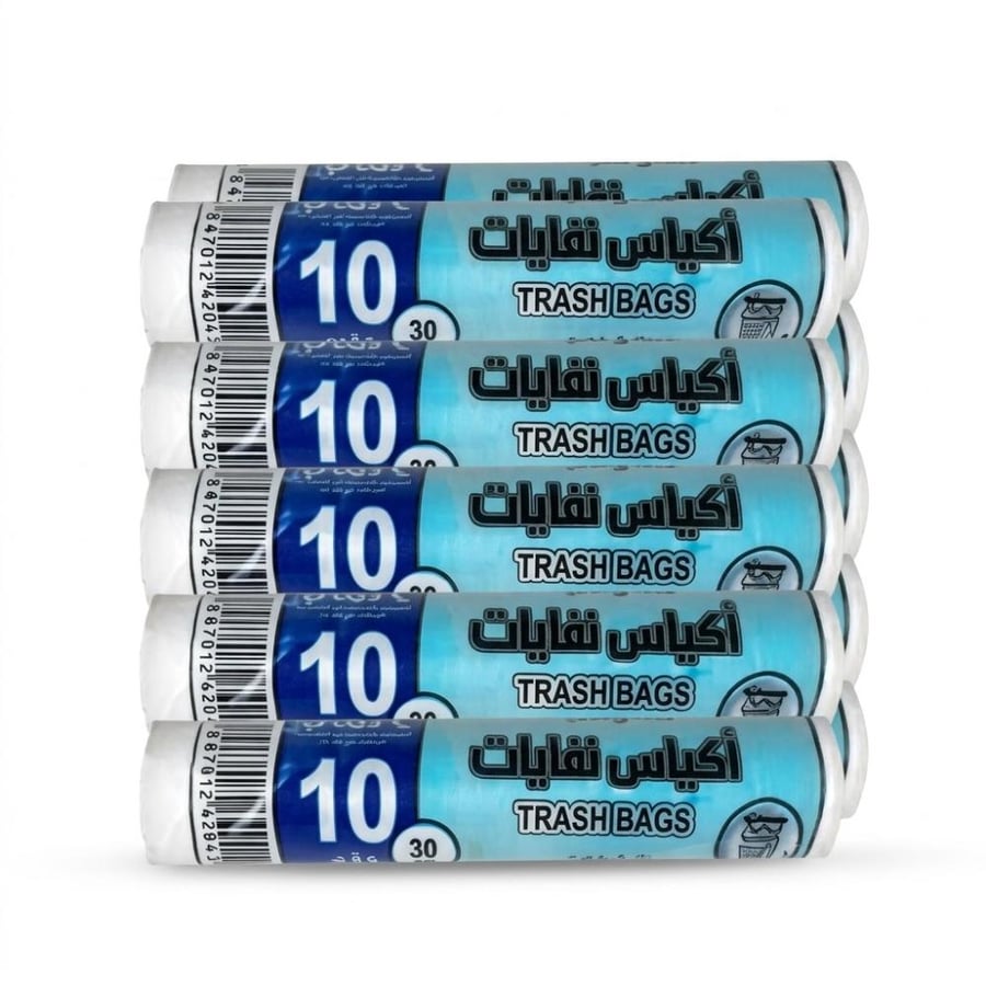 كرتون اكياس نفايات رول 90 حبه شد 10 بالجملة