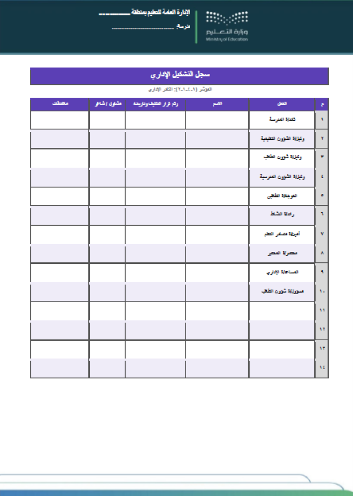 الإدراة المدرسية