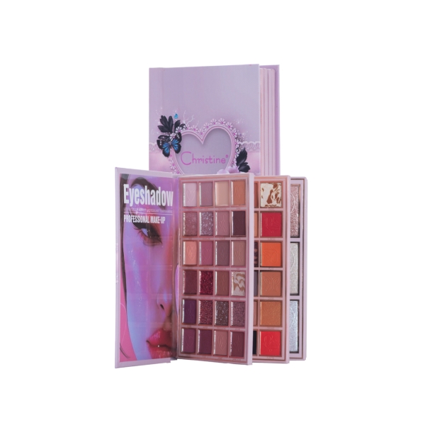 Christin Palette 24 colors CH-K2313 notebook 5 in 1 eyeshadow + illumination + blush + lipstick + concealer + eyebrow tattoo