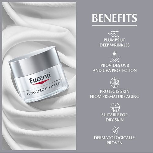 Yuserin Day Cream 50 ml Hyaluronic Filler Anti-Aging with SPF 15 for Dry Skin