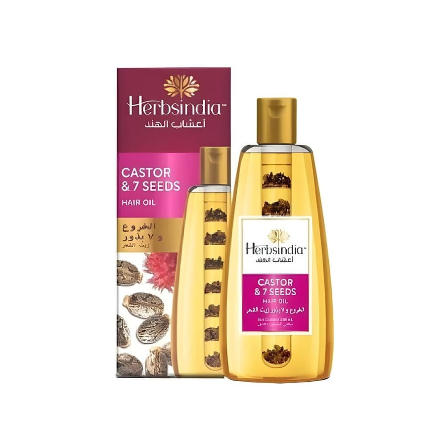 Herbal India hair oil 180 ml castor and 7 seeds
