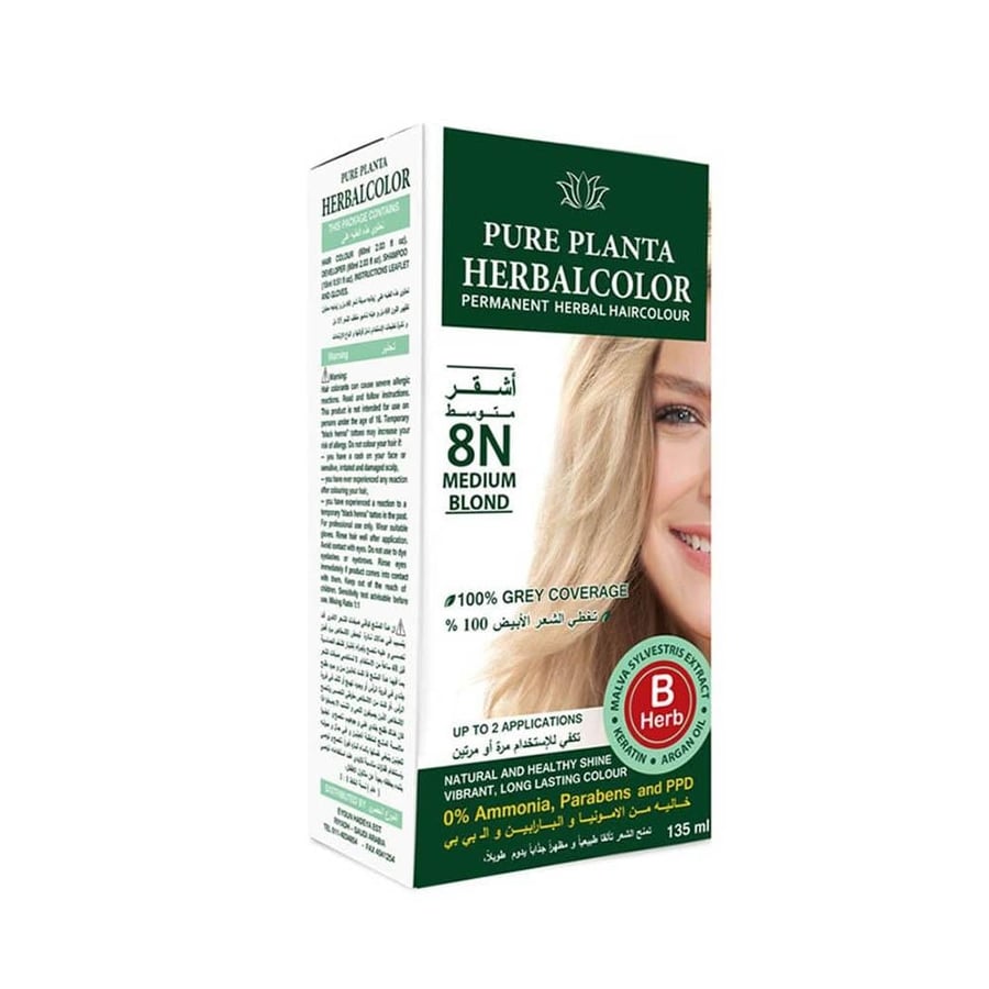 Pure Planta ammonia-free dye 135 ml 8N medium blonde