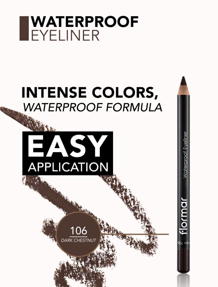 Flormar waterproof kohl 106 Dark Chestnut