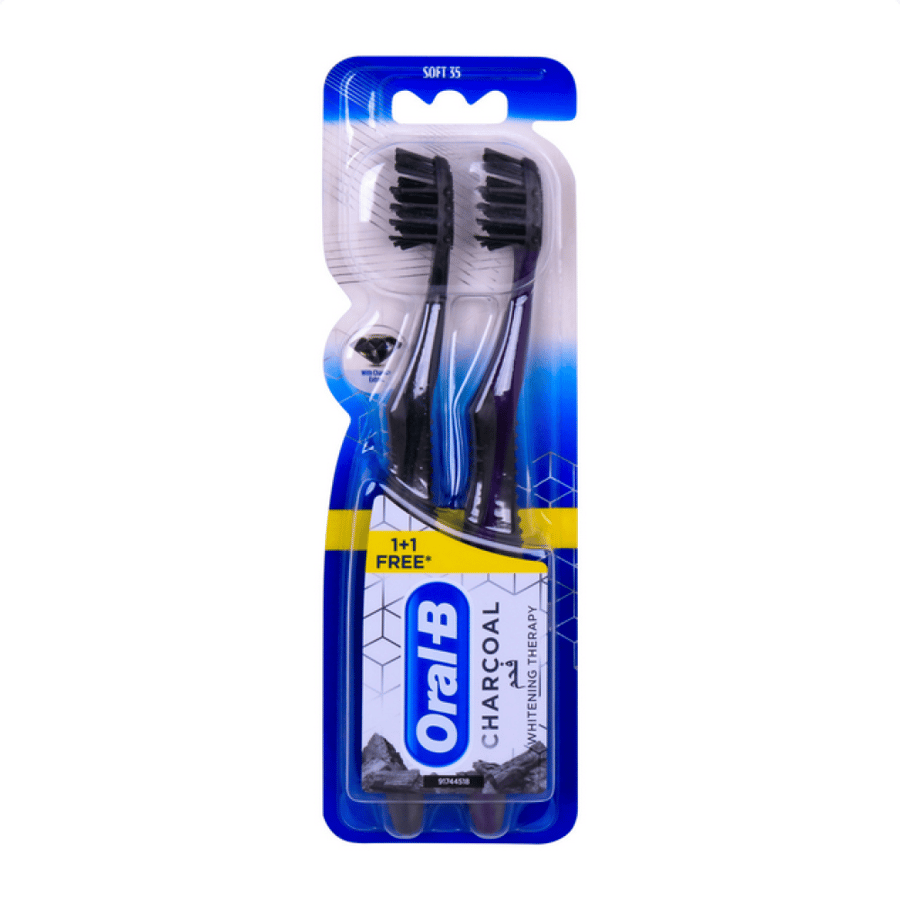 Oral-B soft charcoal toothbrush 1+1 free
