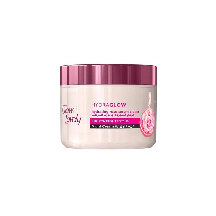 Glo and Lovely Night Cream 50 grams Hydara Glow Serum with rose moisturizer