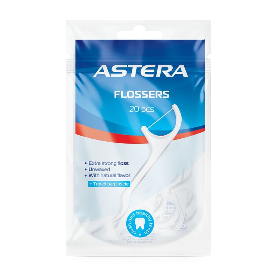 Estira dental floss with thread for cleaning teeth 20 pieces