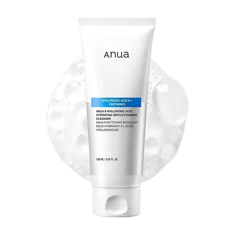 Anwa foaming facial cleanser 150 ml gentle and moisturizing for the skin with hyaluronic acid