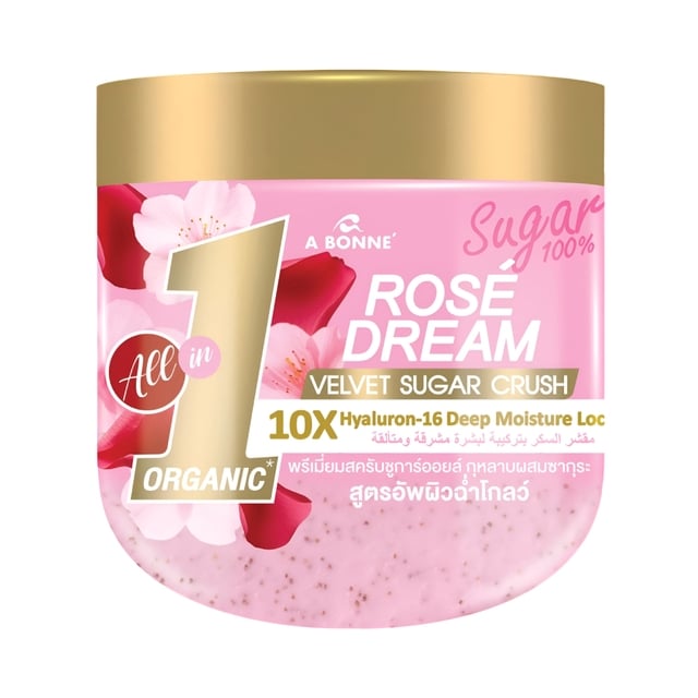 Abun sugar scrub 600 grams with rose dream
