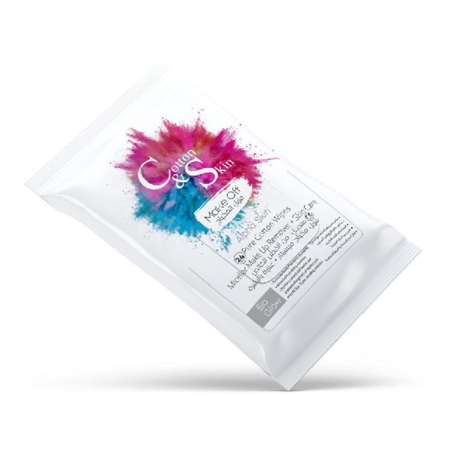 Cotton & Skin makeup removal wipes 24 pure cotton wipes