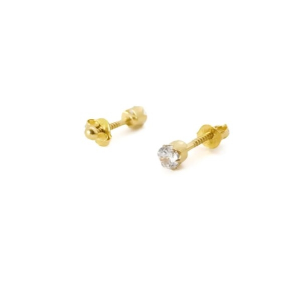 Qubi Bee children's ear hoop RB04Y gold crystal