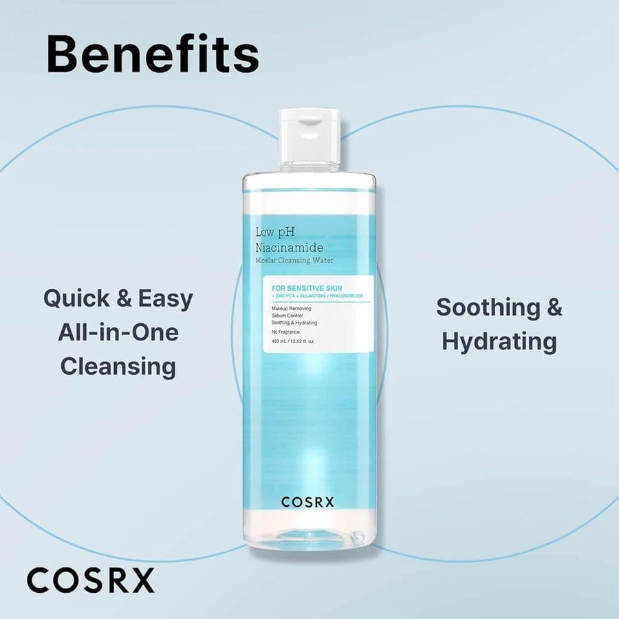 Couscous water cleanser micellar niacinamide low acidity 400 ml