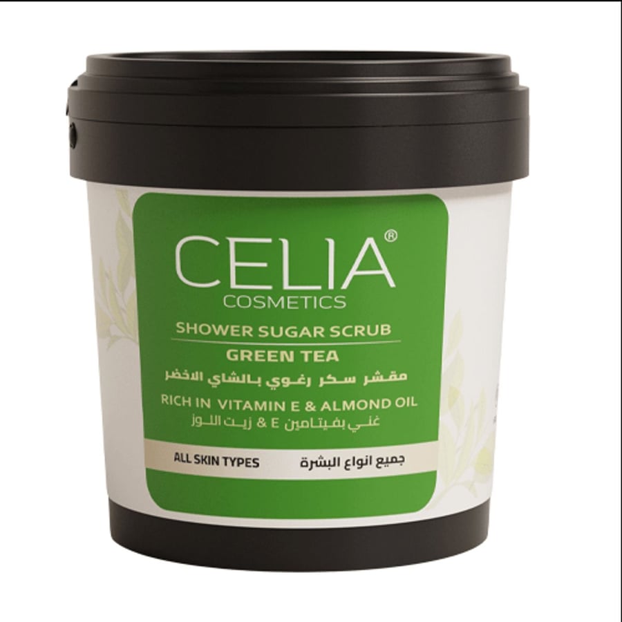 Celia Sugar Scrub 600 grams foamy with green tea and lemon herb