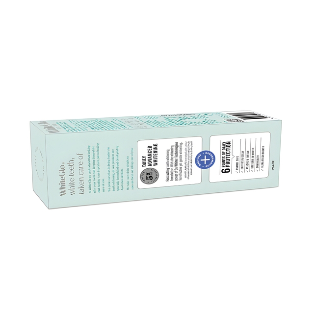 White Glow toothpaste 115 grams for quick whitening
