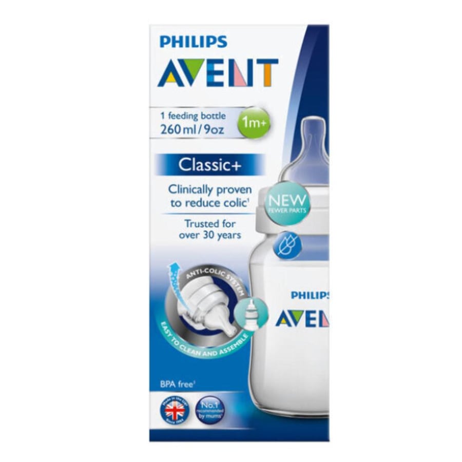 Baby feeding plastic 260ml against colic blue 813/61