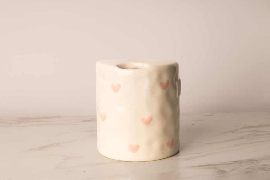Coffee cup with Patchi chocolate and violet cherry blossom
