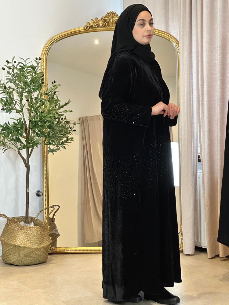 عباية سيلين مخمل شتوي