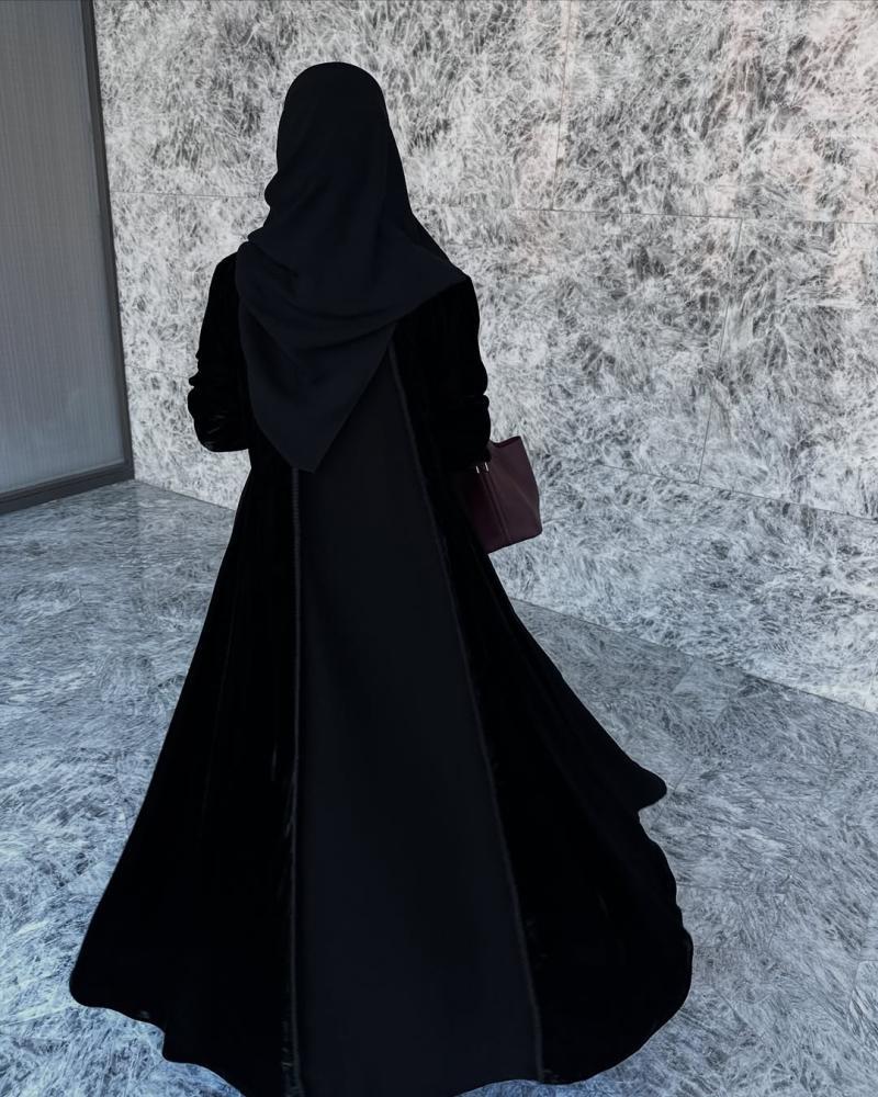 عباية سيلورا مخمل شتوي