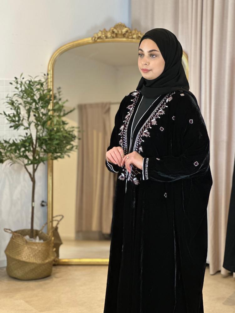 عباية أمارين مخمل شتوي