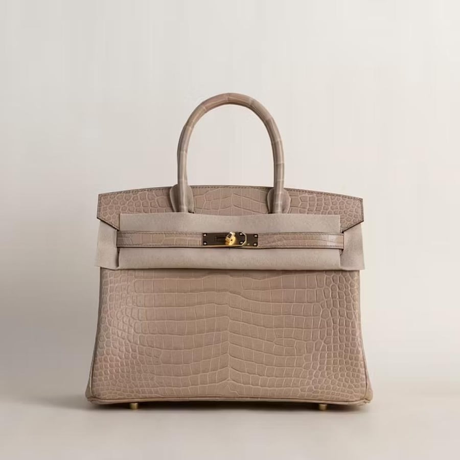 Birkin 30cm Matte Porosus Crocodile 0M Chai GHW