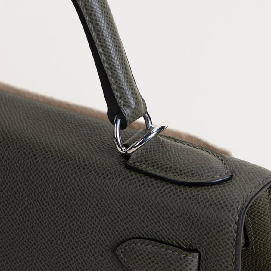 Kelly 28 Epsom Sellier C6 Gray Green