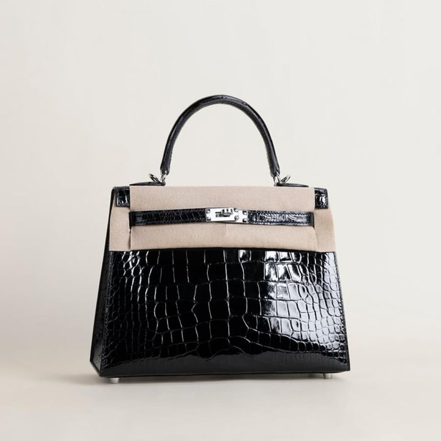 Kelly25 Shiny Niloticus crocodile 89 Noir PHW
