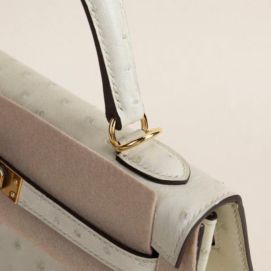 Kelly25 Ostrich 3C Parchemin