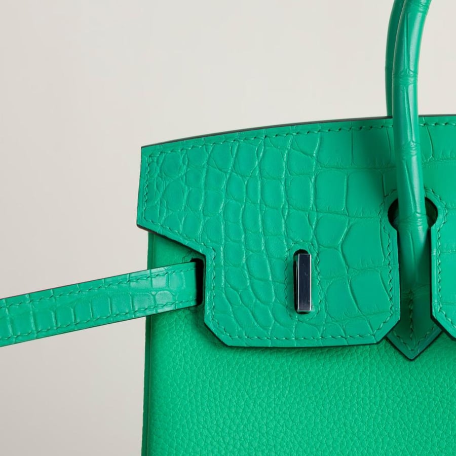 Birkin 25cm Touch Togo/Matte Alligator Crocodile 0Z Vert comics PHW
