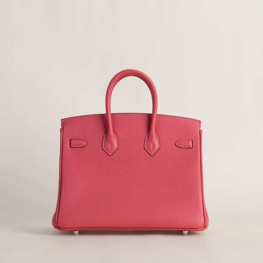 Birkin 25cm Clemencec leather 8W Rose azelee PHW