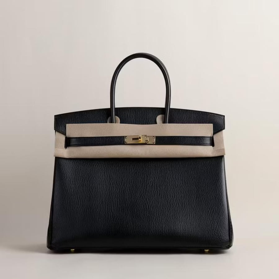 Birkin 35cm Chevre 89 Noir GHW