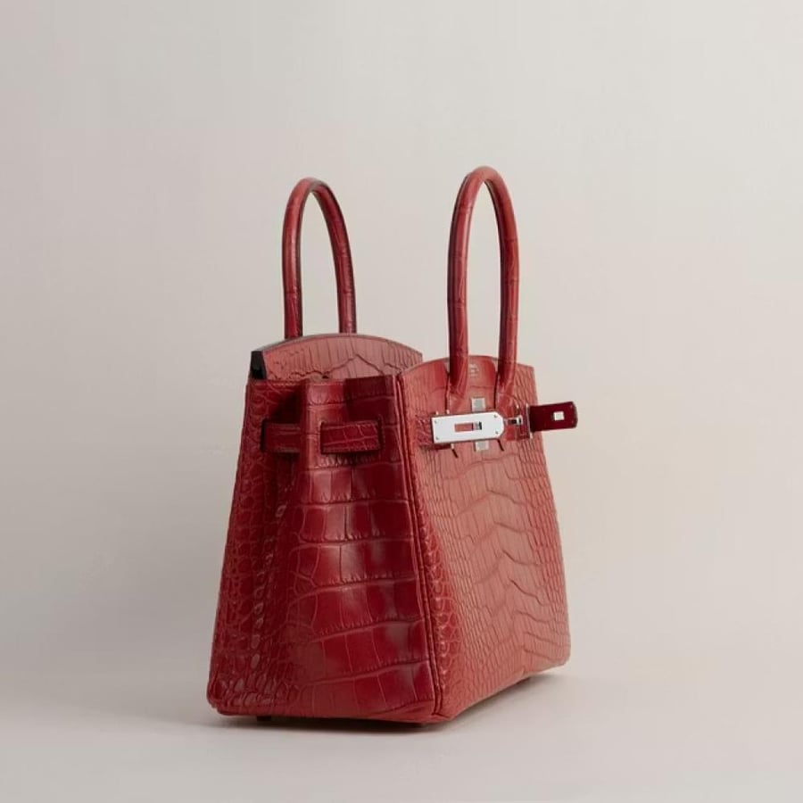 Birkin 30cm Matte Alligator Crocodile D5 Geranium PHW