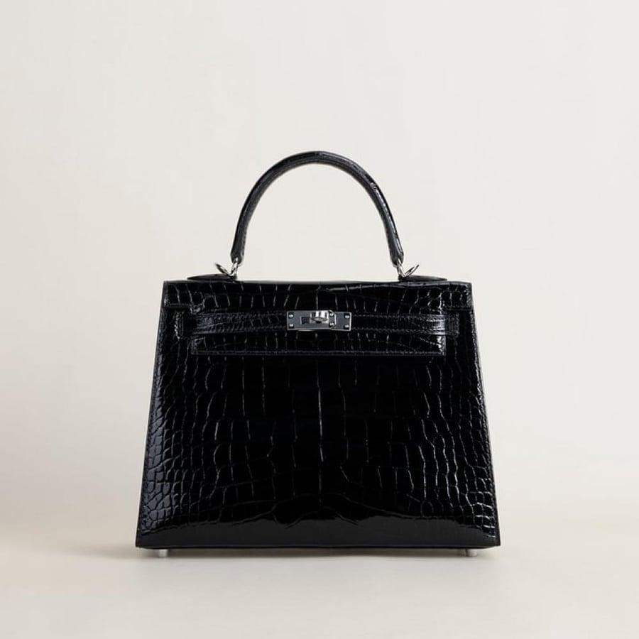 Kelly25 Shiny Niloticus crocodile 89 Noir PHW
