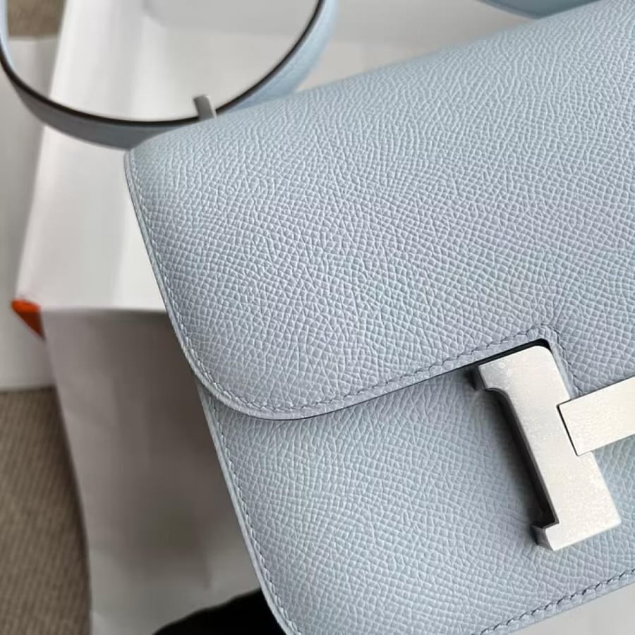 Constance 18CM Epsom T0 BleuBrume Silver