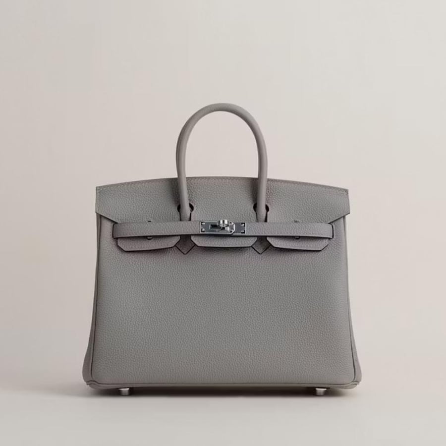 Birkin 25cm Togo M8 Gris asphalte PHW
