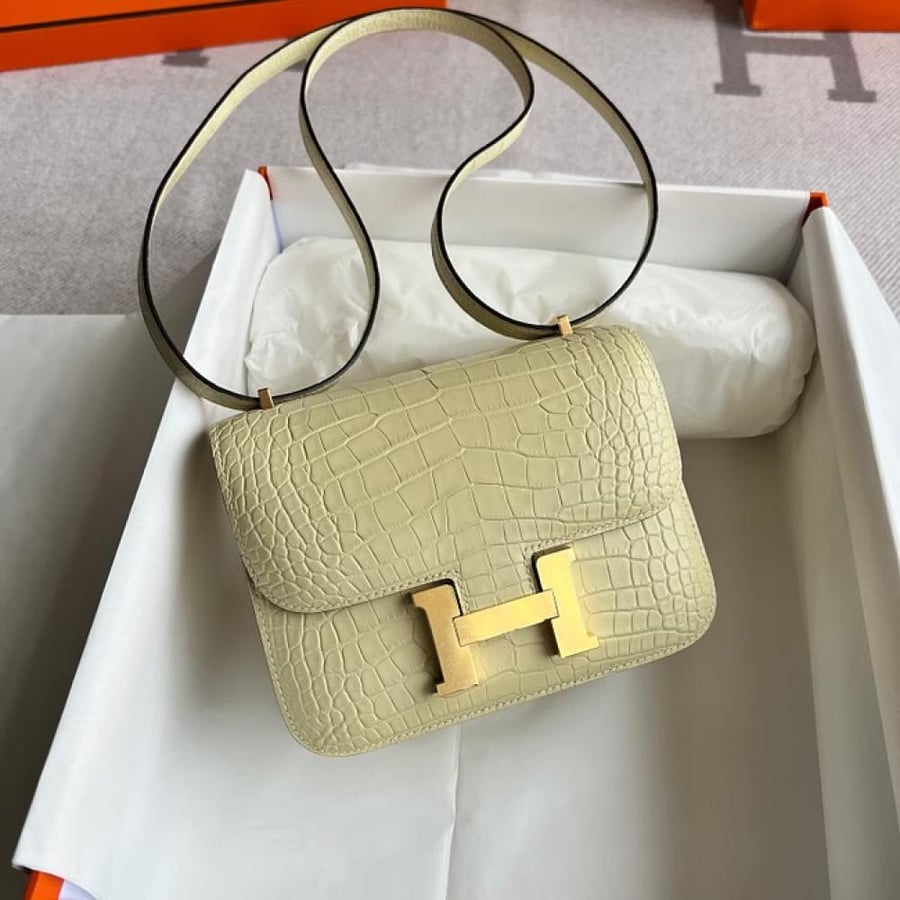 Constance 18CM Matt Alligator Y1Vanille Silver