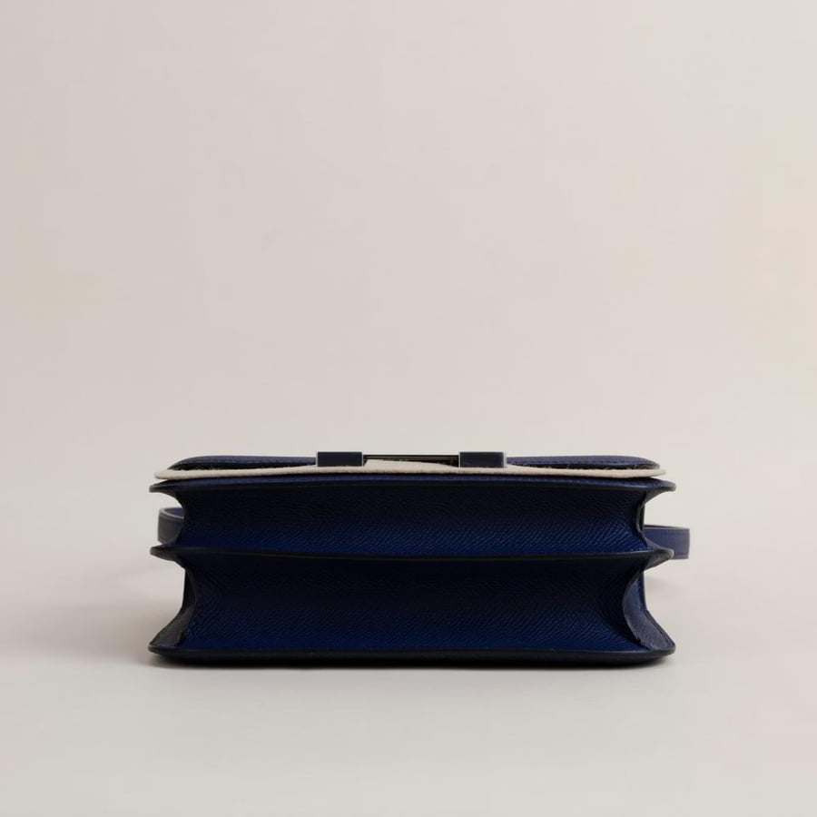 Constance 18CM Epsom 73 Bleu sapphire PHW