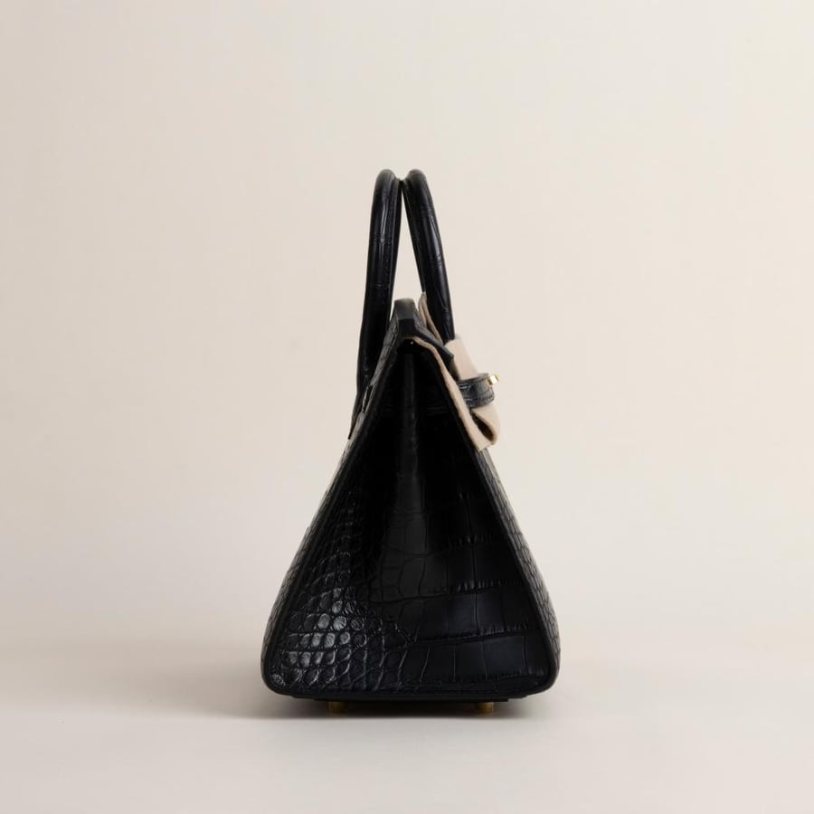 Birkin 20cm Matte Alligator Crocodile 89 Noir GHW