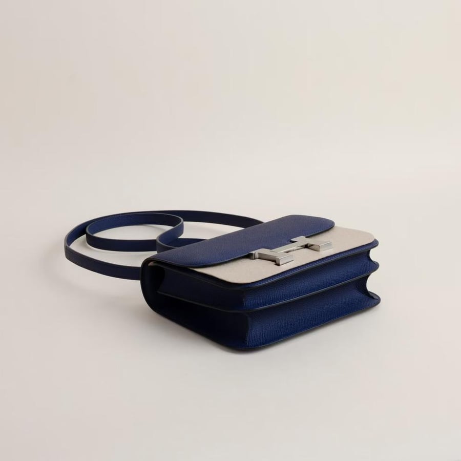 Constance 18CM Epsom 73 Bleu sapphire PHW