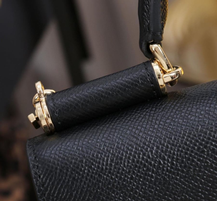 Dauphine-print calfskin mini bag