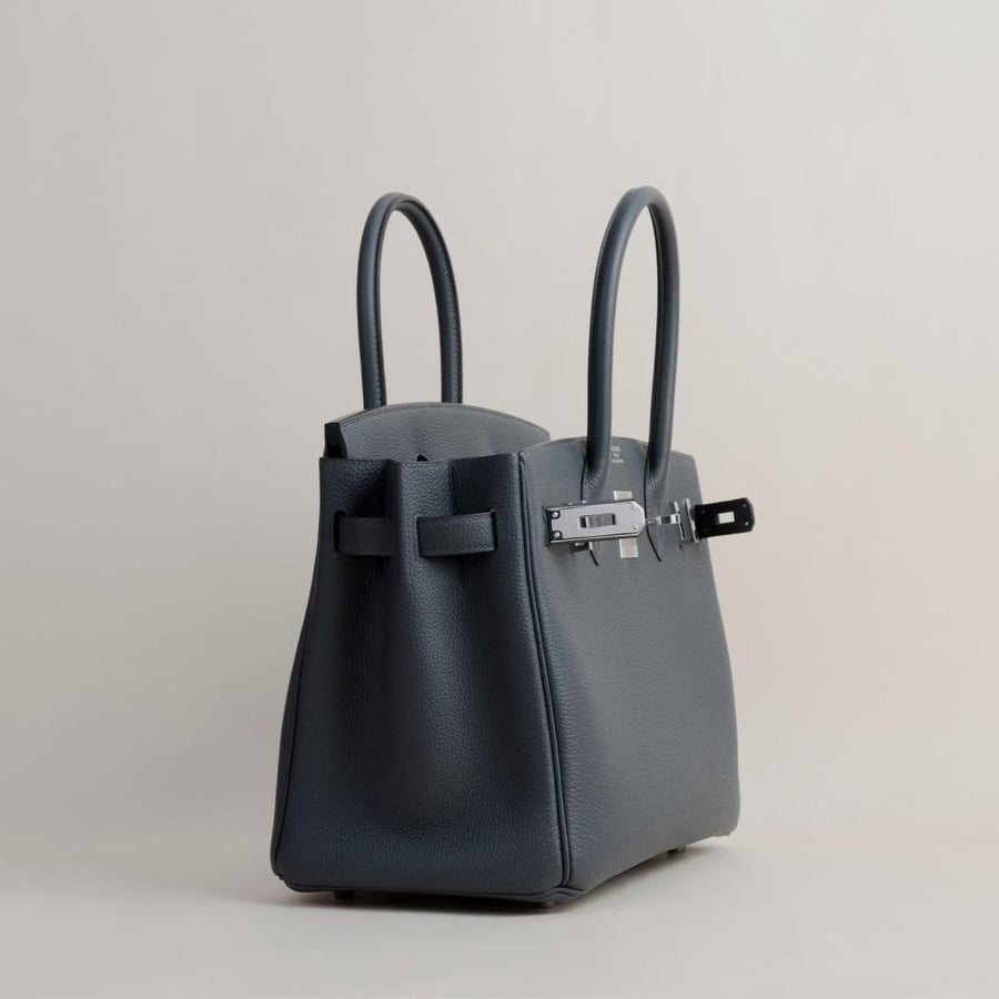 Birkin 30cm Togo H0 Gris misty PHW