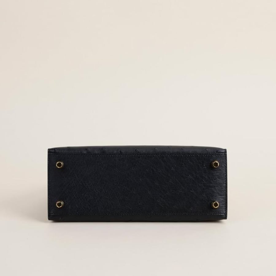 Kelly25 Ostrich CC89 Noir