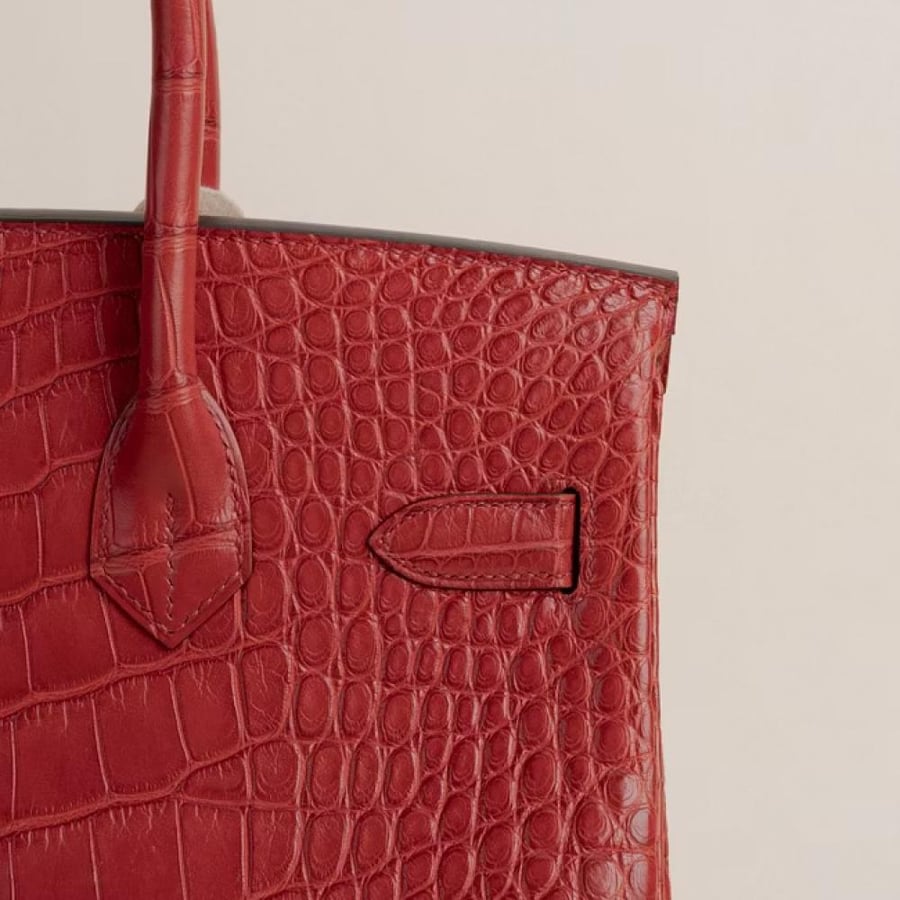 Birkin 30cm Matte Alligator Crocodile D5 Geranium PHW