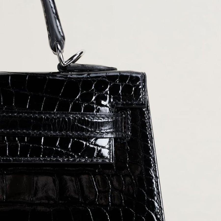 Kelly25 Shiny Niloticus crocodile 89 Noir PHW