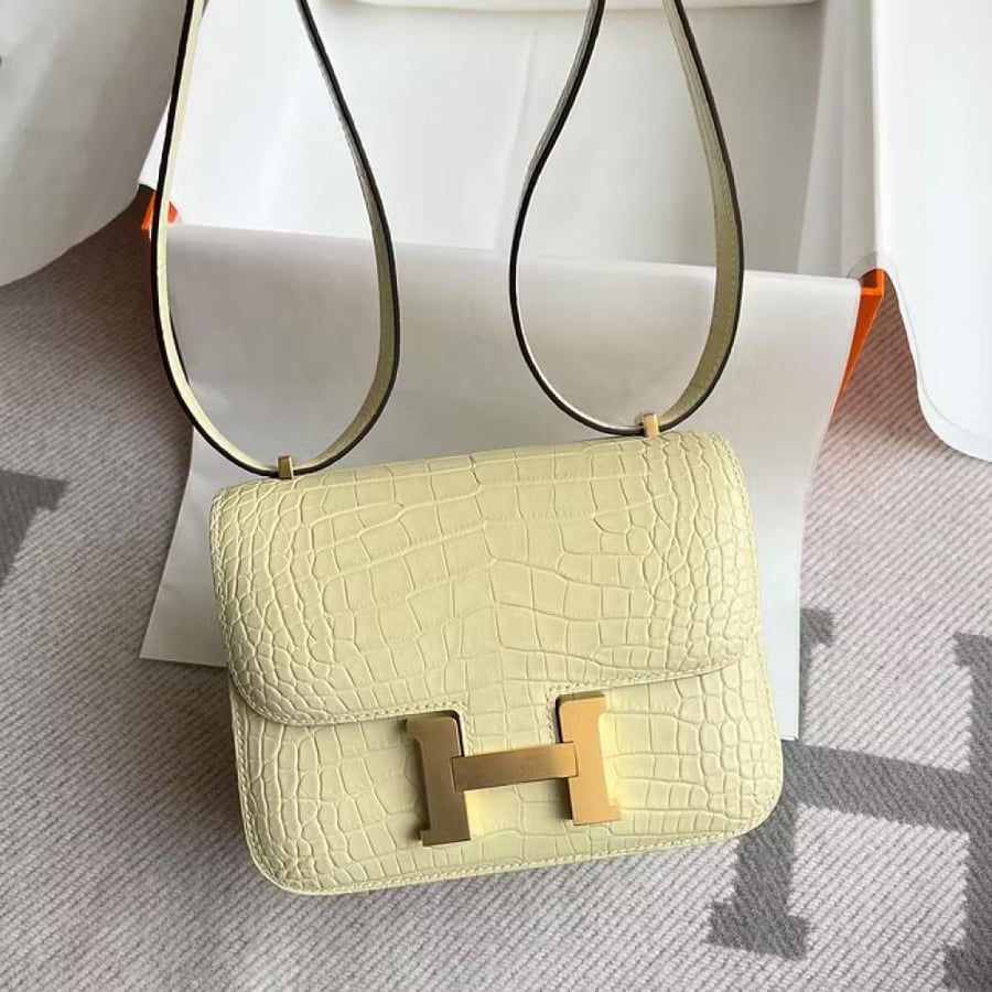 Constance 18CM Matt Alligator Y1Vanille Silver