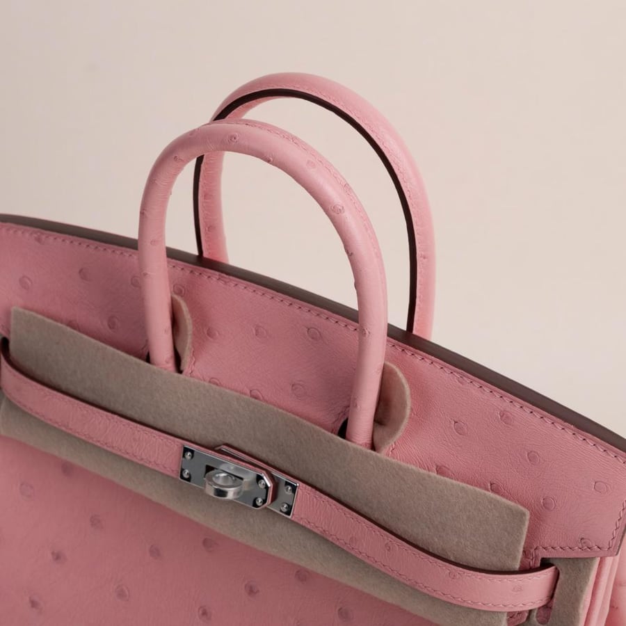 Birkin 25cm Ostrich 94 Terrecuite PHW